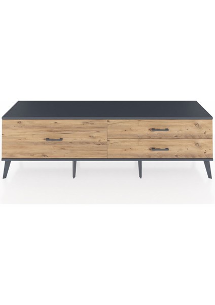 Hyperion Tv Ünitesi 3 Çekmeceli 176X44X51 Aytaşı-Antrasit/çam