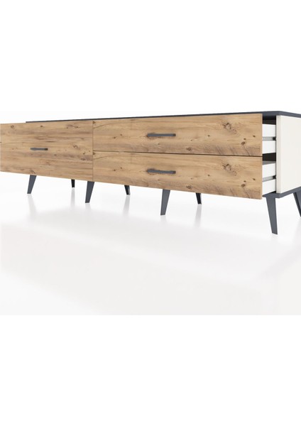 Hyperion Tv Ünitesi 3 Çekmeceli 176X44X51 Aytaşı-Antrasit/çam fırsatları