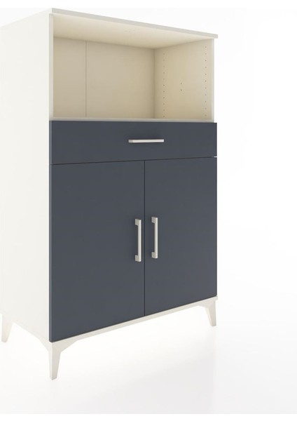 Hyperion Dolap 2 Raflı Tek Çekmeceli 2 Kapaklı 88X44X134 Aytaşı-Antrasit fiyatları