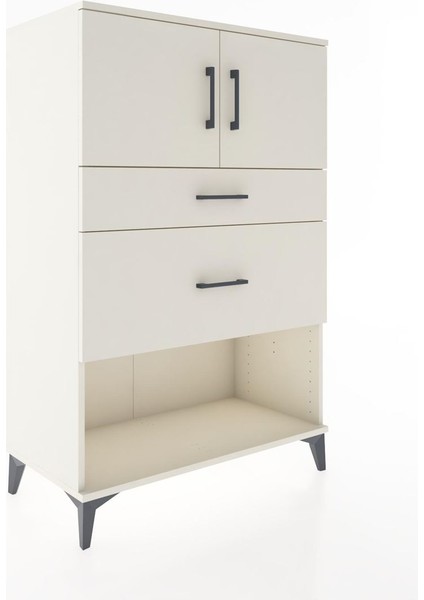 Hyperion Dolap Tek Raflı 2 Çekmeceli 2 Kapaklı 88X44X134 Aytaşı-Aytaşı fiyatları