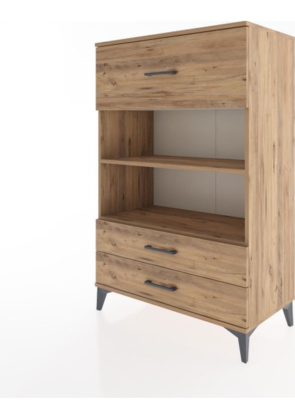 Hyperion Dolap 2 Raflı 3 Çekmeceli 88X44X134 Çam-Çam modelleri