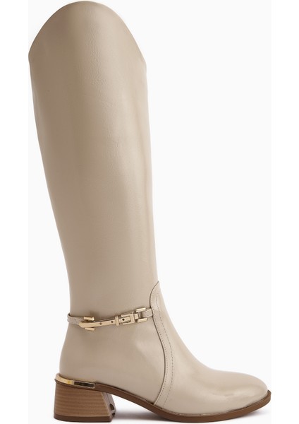 Kamilla Bej Tokalı Kadın Çizme