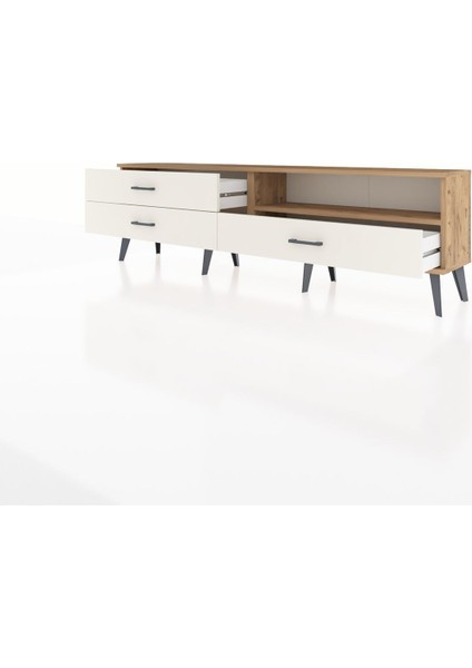 Arges Tv Ünitesi Tek Raflı 3 Çekmeceli 176X30X51 Çam-Çam/aytaşı modelleri