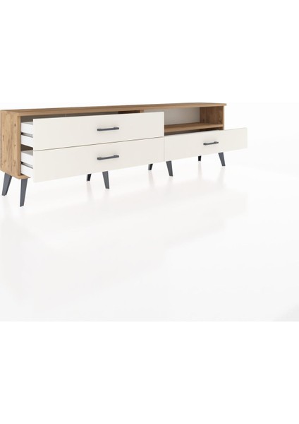 Arges Tv Ünitesi Tek Raflı 3 Çekmeceli 176X30X51 Çam-Çam/aytaşı indirimleri