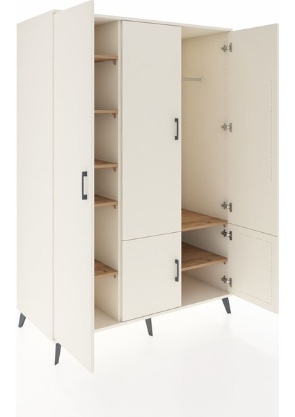 Kronos Dolap 7 Raflı 5 Kapaklı Tek Askılı 132X59X195 Aytaşı-Aytaşı/çam fırsatları