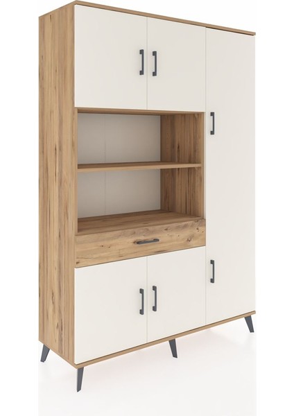 Hyperion Dolap 10 Raflı Tek Çekmeceli 6 Kapaklı 132X44X195 Çam-Aytaşı/çam fiyatları