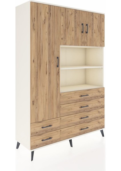 Hyperion Dolap 8 Raflı 6 Çekmeceli 3 Kapaklı 132X44X195 Aytaşı-Çam/çam fiyatları