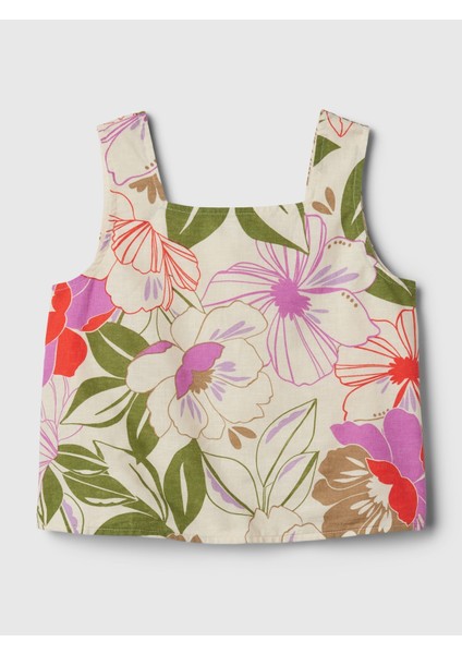 Kız Çocuk Çok Renkli Keten Karışımlı Bluz fırsatları