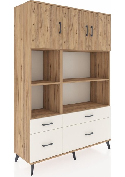 Hyperion Dolap 8 Raflı 4 Çekmeceli 3 Kapaklı 132X44X195 Çam-Çam/aytaşı fiyatları