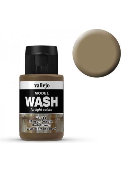76514 35 Ml. Dark Brown, Wash Serisi Model Boyası