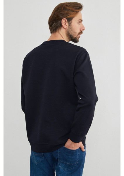 Simplicity Yazı Baskılı Bisiklet Yaka Sweatshirt indirimleri