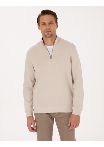 Erkek Bej Regular Fit Sweatshirt 50308044-VR011