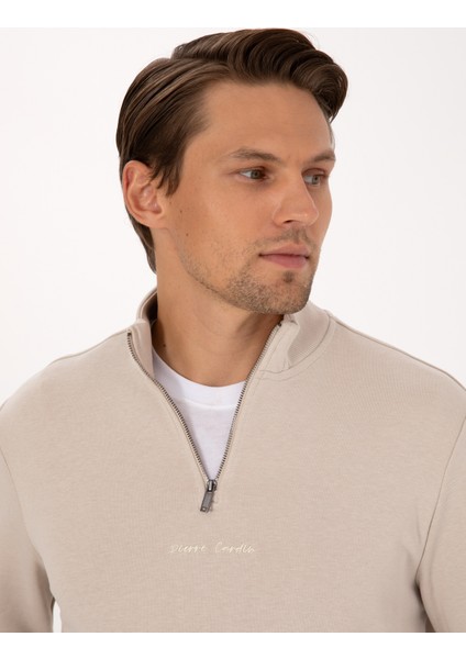 Erkek Bej Regular Fit Sweatshirt 50308044-VR011 fiyatları