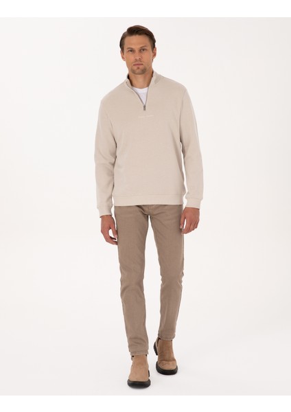 Erkek Bej Regular Fit Sweatshirt 50308044-VR011 fırsatları
