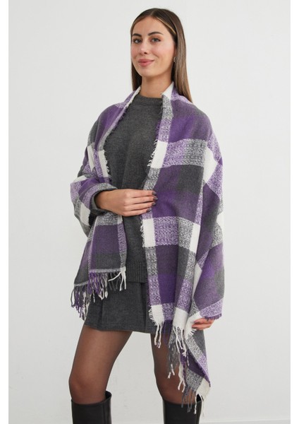 Ekose Desenli Yumuşak Dokulu Şal