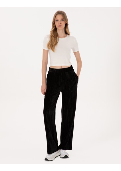 Kadın Siyah Loose Fit Eşofman Altı 50315312-VR046