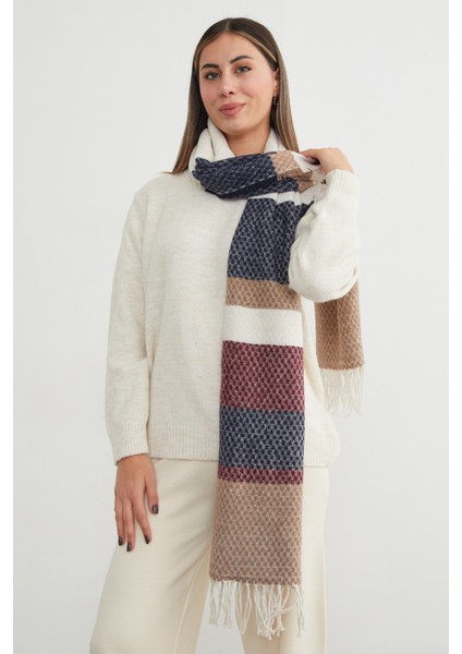 Renk Bloklu Petek Desenli Şal fırsatları