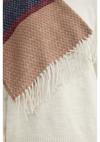 Renk Bloklu Petek Desenli Şal indirimleri