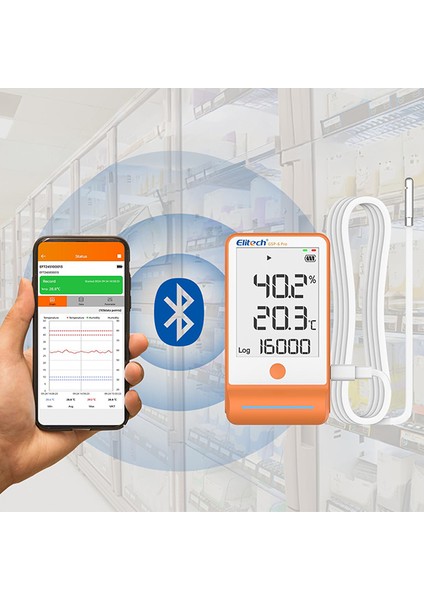 Gsp-6 Pro Akıllı Sıcaklık ve Nem Kaydedici