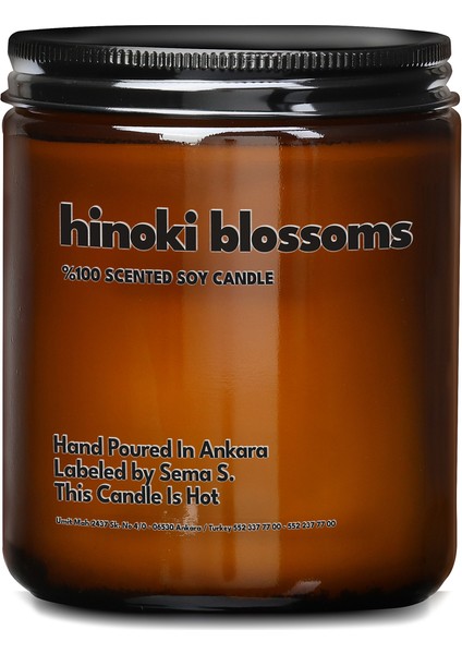 : Hinoki Blossoms : Amber Cam Kavanozda : Kokulu Soya Mum (Hinoki Çiçeği, Kiraz Çiçeği, Papatya, Beyaz Gül Özü) fiyatları