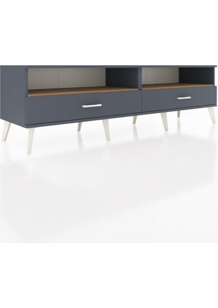 Hyperion Tv Ünitesi 2 Raflı 2 Çekmeceli 176X44X51 Antrasit-Çam/antrasit fiyatları