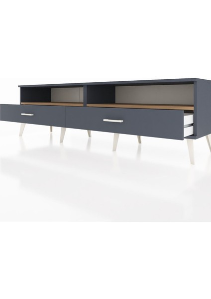 Hyperion Tv Ünitesi 2 Raflı 2 Çekmeceli 176X44X51 Antrasit-Çam/antrasit fırsatları