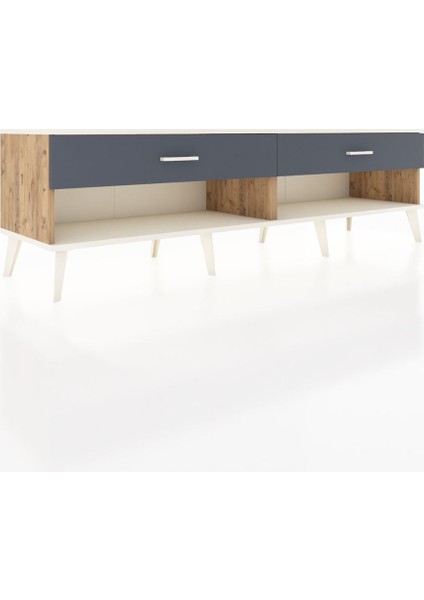 Hyperion Tv Ünitesi 2 Çekmeceli 176X44X51 Çam-Aytaşı/antrasit fiyatları