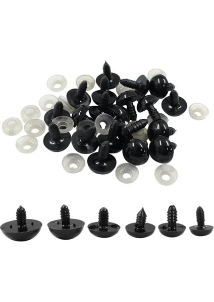 Amigurumi Siyah Kilitli Saf Göz 8 mm (100 Çift) fiyatları