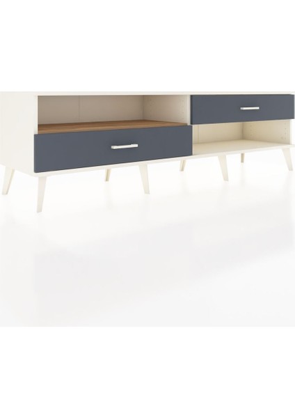 Hyperion Tv Ünitesi Tek Raflı 2 Çekmeceli 176X44X51 Aytaşı-Çam/antrasit fiyatları