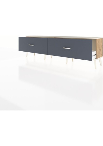 Arges Tv Ünitesi 2 Çekmeceli 176X30X51 Çam-Aytaşı/antrasit modelleri
