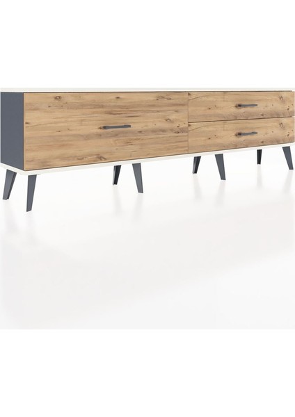 Arges Tv Ünitesi 3 Çekmeceli 176X30X51 Antrasit-Aytaşı/çam fiyatları