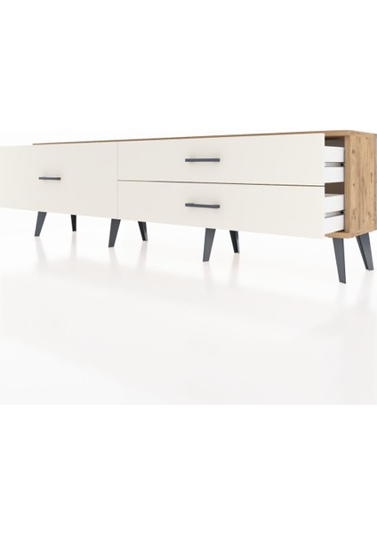 Arges Tv Ünitesi 3 Çekmeceli 176X30X51 Çam-Çam/aytaşı fırsatları