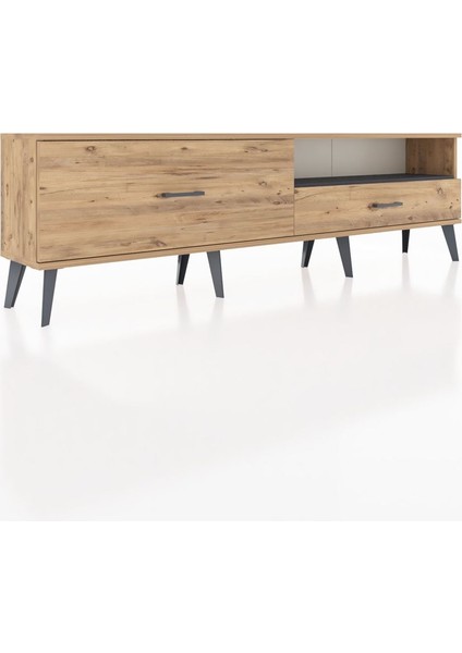Arges Tv Ünitesi Tek Raflı 2 Çekmeceli 176X30X51 Çam-Antrasit/çam fiyatları