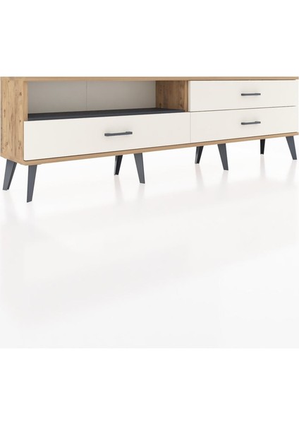 Arges Tv Ünitesi Tek Raflı 3 Çekmeceli 176X30X51 Çam-Antrasit/aytaşı fiyatları