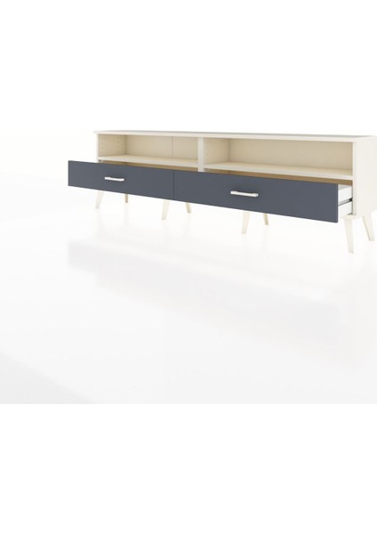 Arges Tv Ünitesi 2 Raflı 2 Çekmeceli 176X30X51 Aytaşı-Aytaşı/antrasit modelleri