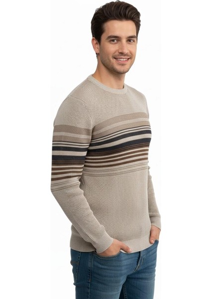 Erkek Sıfır Yaka Kazak Selanik Örgü Klasik Kalıp 5245C BGL-ST04860 fiyatları