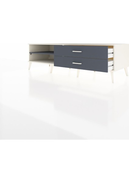 Kronos Tv Ünitesi Tek Raflı 2 Çekmeceli 176X59X51 Aytaşı-Antrasit/antrasit modelleri