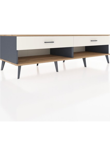 Kronos Tv Ünitesi 2 Çekmeceli 176X59X51 Antrasit-Çam/aytaşı fiyatları