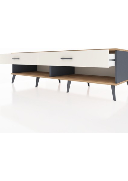 Kronos Tv Ünitesi 2 Çekmeceli 176X59X51 Antrasit-Çam/aytaşı fırsatları