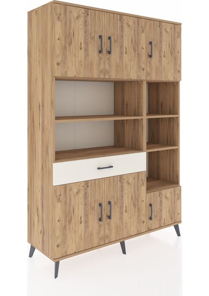 Hyperion Dolap 10 Raflı Tek Çekmeceli 6 Kapaklı 132X44X195 Çam-Çam/aytaşı fiyatları