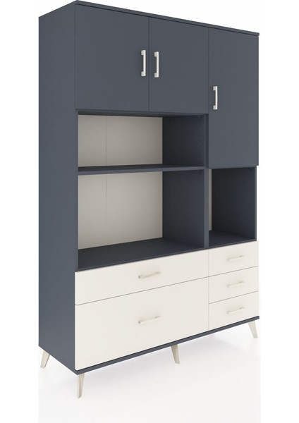 Hyperion Dolap 8 Raflı 5 Çekmeceli 3 Kapaklı 132X44X195 Antrasit-Antrasit/aytaşı fiyatları