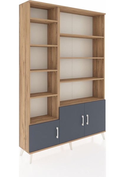 Arges Dolap 10 Raflı 3 Kapaklı 132X30X195 Çam-Antrasit/çam fiyatları