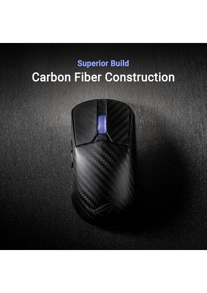 Rog Harpe Ace Extreme Kablosuz Gamıng Mouse, Karbon Fiber Yapı, 47G Hafif, Aımpoınt Pro 42K Optik Sensör, Optik Mikro Anahtarlar, Rog Pollıng Rate Booster, Espor & Fps Oyun, Siyah modelleri
