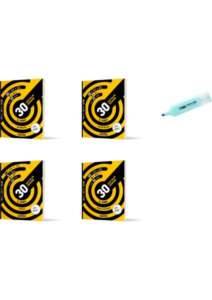 5.sınıf Matematik Fen Bilimleri Türkçe ve Sosyal 30 Haftalık Deneme (Yeni Müfredat)