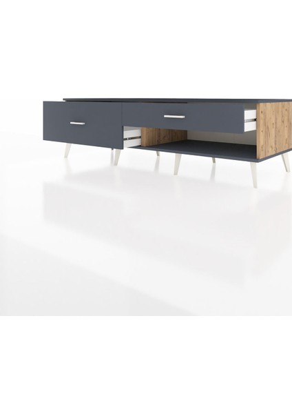 Kronos Tv Ünitesi 2 Çekmeceli 176X59X51 Çam-Antrasit/antrasit modelleri