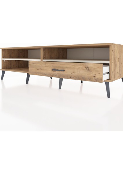 Kronos Tv Ünitesi 2 Raflı Tek Çekmeceli 176X59X51 Çam-Aytaşı/çam fırsatları