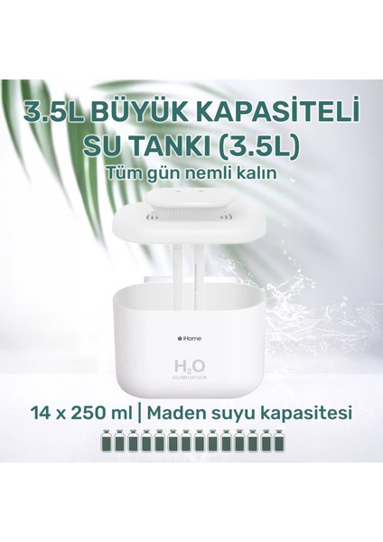 IHOME14 Rgb Renkli 3300ML Aromaterapi Difüzör Ultrasonik Hava Nemlendirici Buhar Makinesi indirimleri