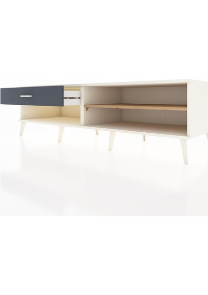 Kronos Tv Ünitesi Tek Raflı Tek Çekmeceli 176X59X51 Aytaşı-Çam/antrasit fırsatları