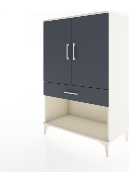 Hyperion Dolap 2 Raflı Tek Çekmeceli 2 Kapaklı 88X44X134 Aytaşı-Antrasit modelleri