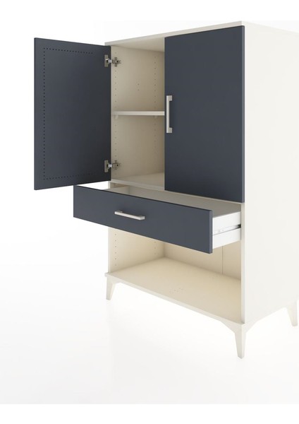 Hyperion Dolap 2 Raflı Tek Çekmeceli 2 Kapaklı 88X44X134 Aytaşı-Antrasit fırsatları